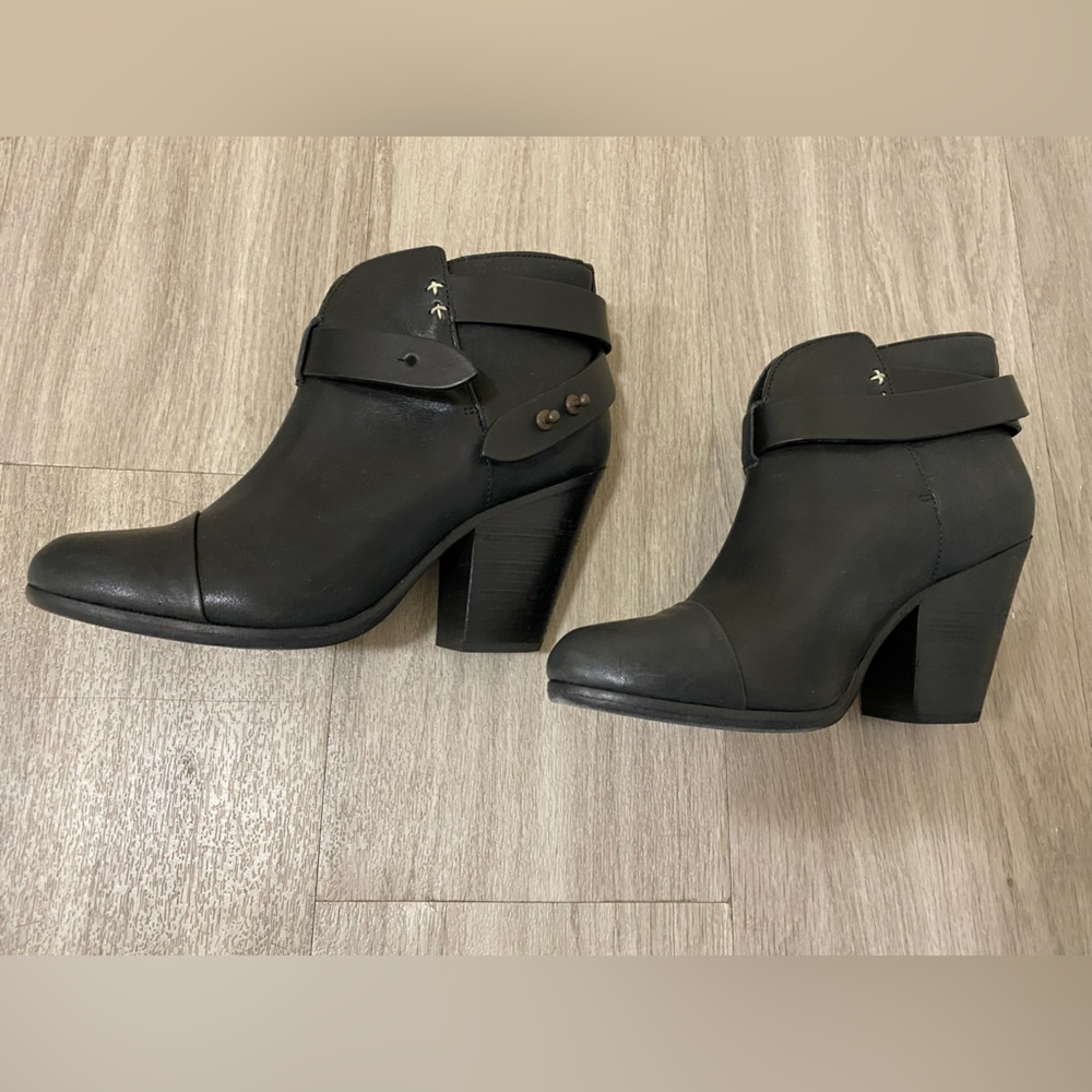 rag & bone Black Leather Ankle Booties